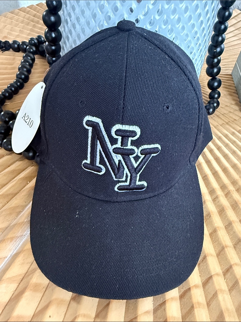 NY Logo Black Men's Baseball Cap